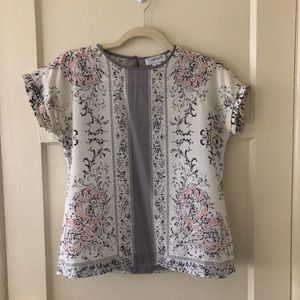 Printed scarf design top